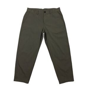 Lululemon Relaxed Tapered Smooth Twill Trouser Cropped Mens 36x27 Green LM5AN1S